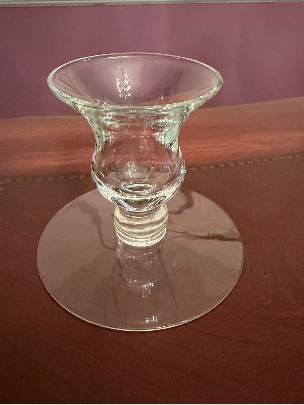 Clear Glass Hurricane Candle Holder - Home Dining
